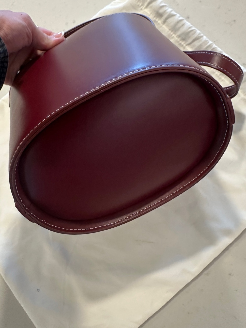 NEW STAUD Red Leather Bucket Bag - Picture 8 of 8